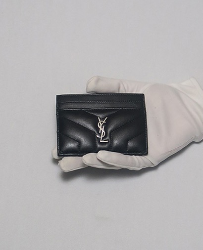 YSL Y Quilted Card Holder, front view